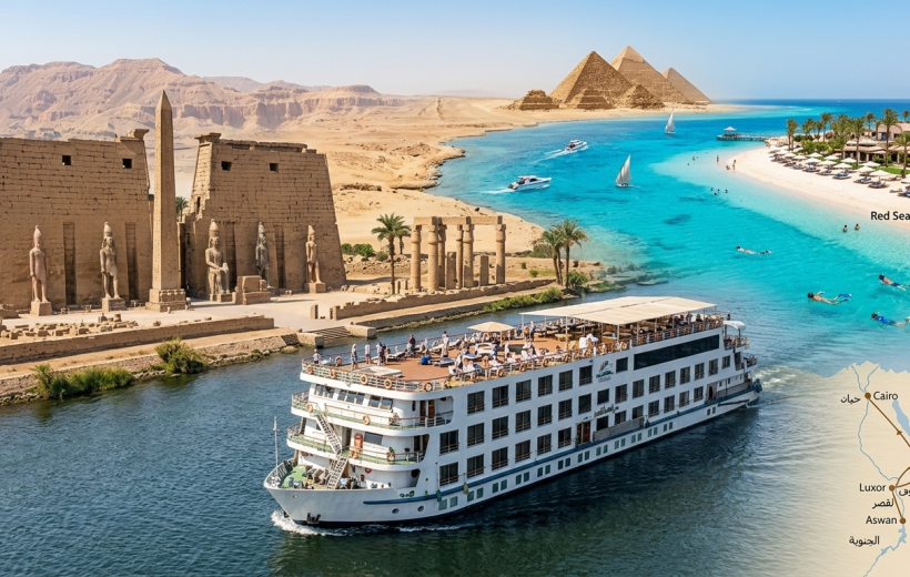 10-Day Egypt Tour Package with Nile Cruise & Red Sea Stay