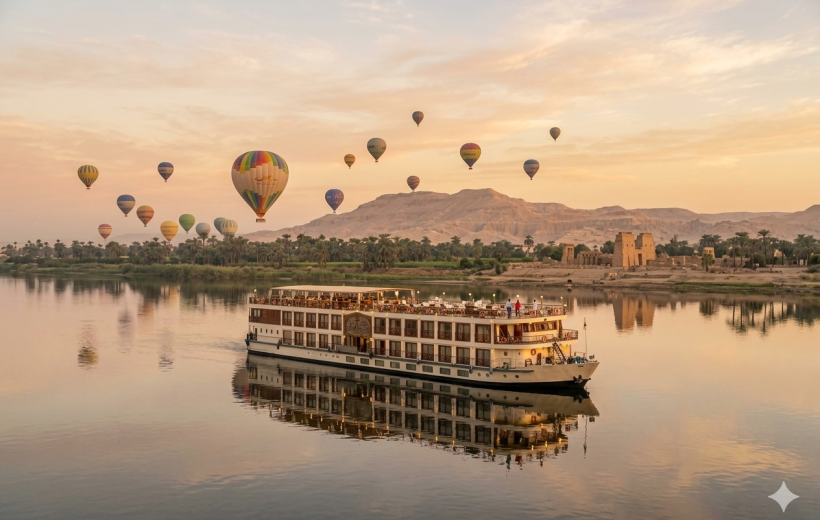 Nile Cruise Package with Hot Air Balloon Ride in Luxor