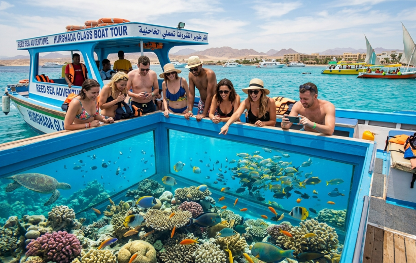 Hurghada Glass Boat Tour and Red Sea Experience
